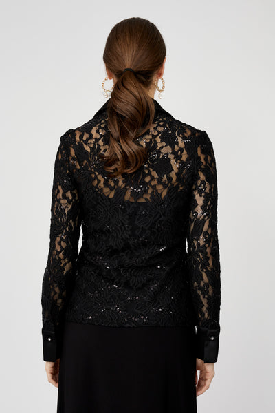 259170 Stetch Lace Shaped Shirt