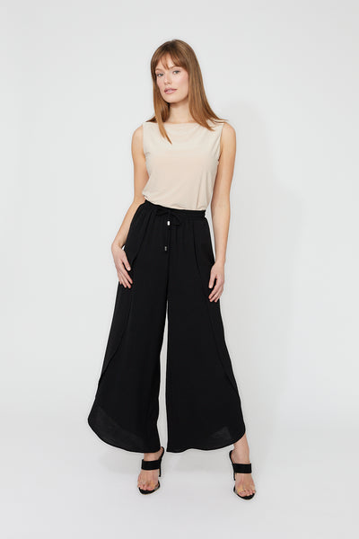 FL261392 Curve Layer Wide Leg Tie Pant