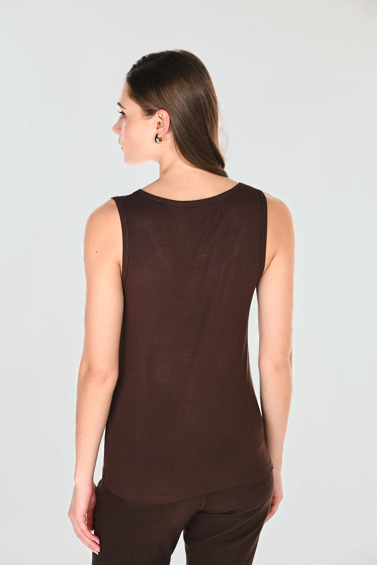 FL263718 MOCHA Shimmer Stud Singlet