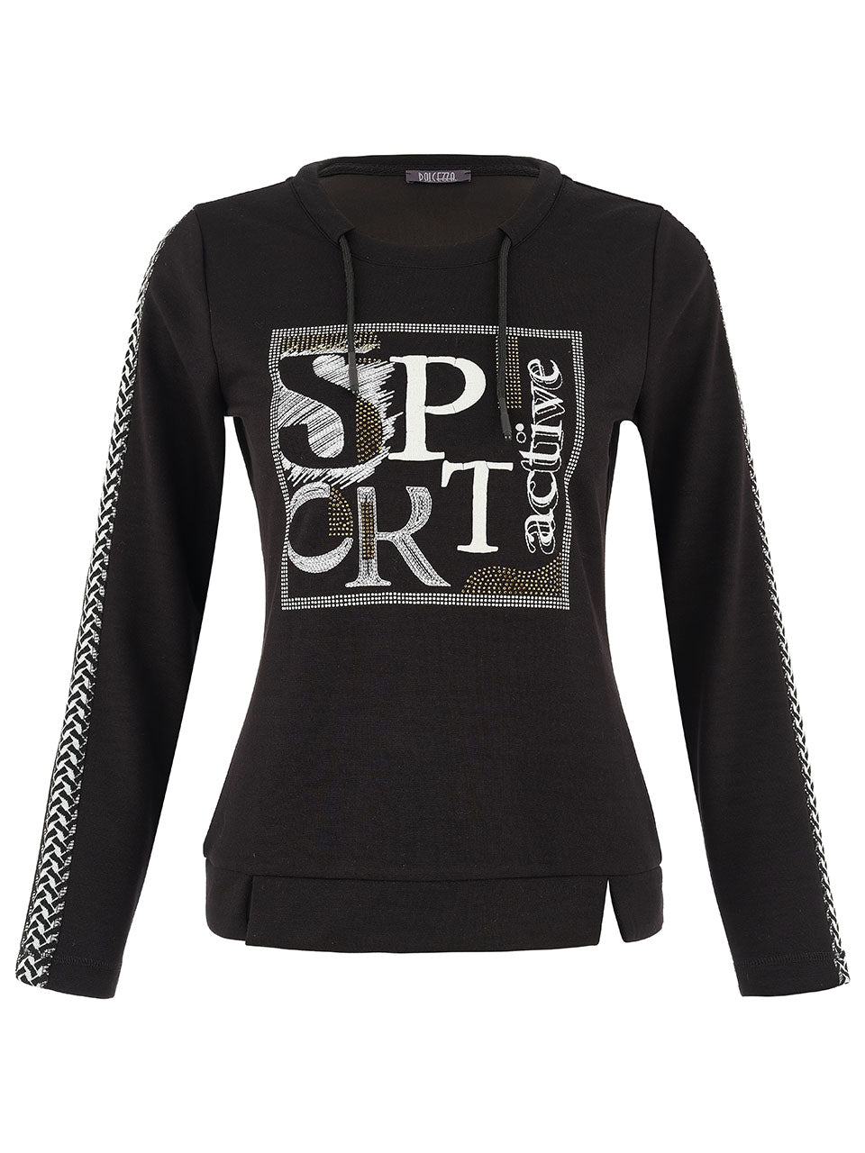 D75109 Modal Blend Sporty Weekend Print Sweatshirt