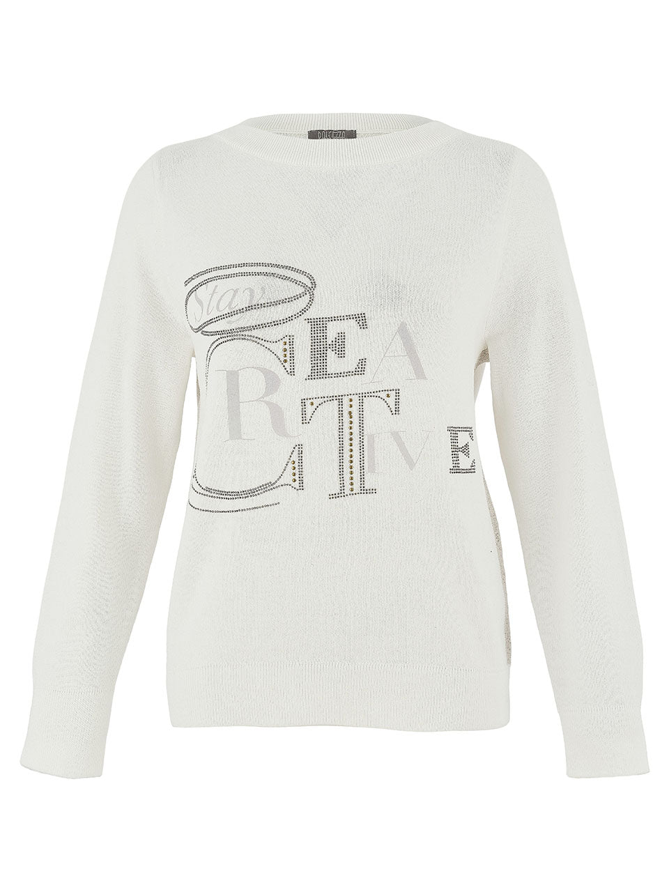 D75304 BLACK Creative Print Weekend Knit Jumper