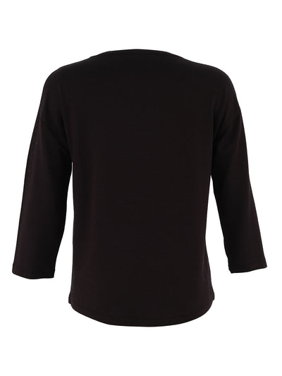 D75622 Nightlife Face Print Viscose Top