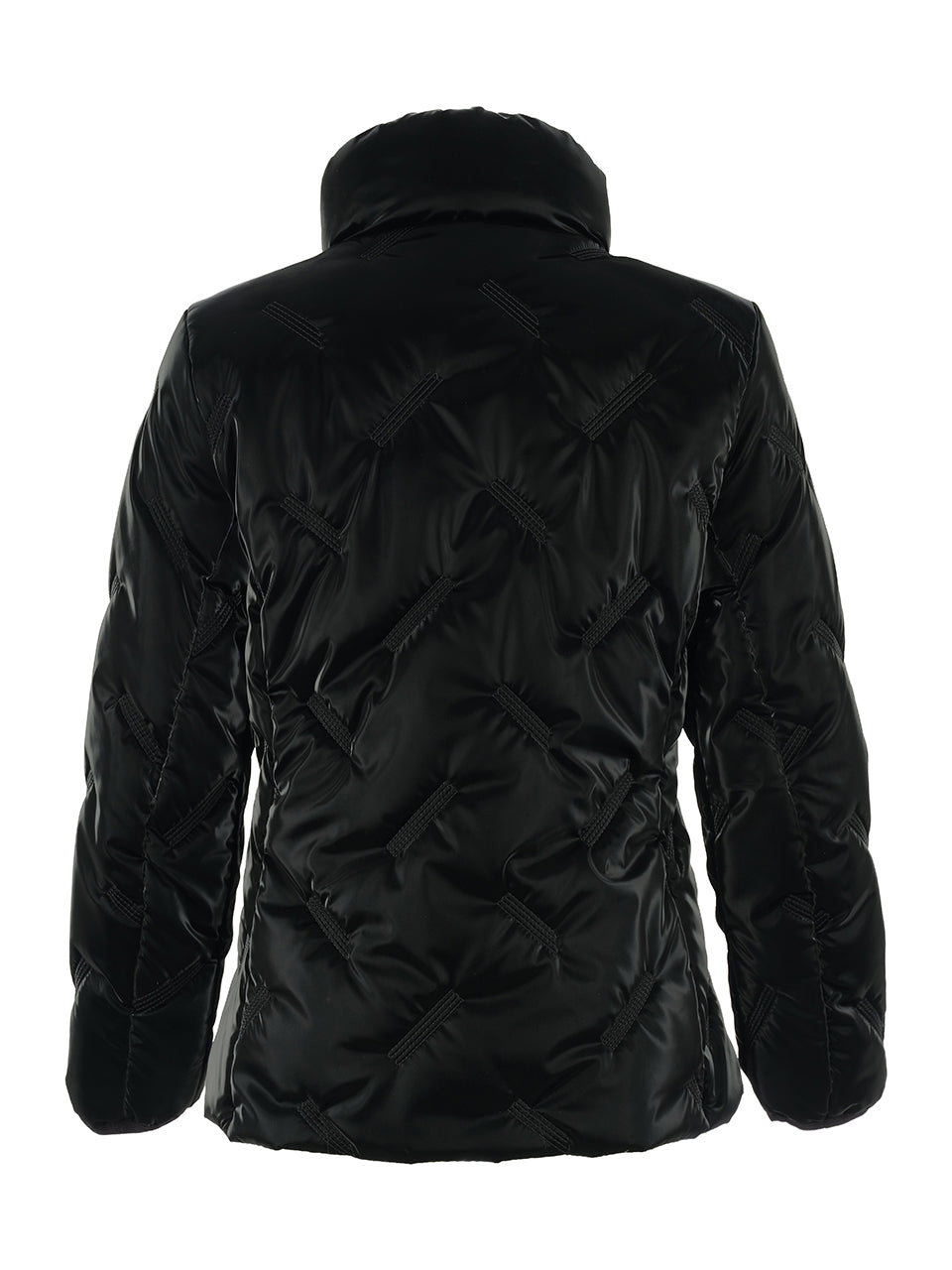 75805 BLACK Luster Taffeta Quilted Puffer Jacket