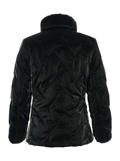 75805 BLACK Luster Taffeta Quilted Puffer Jacket
