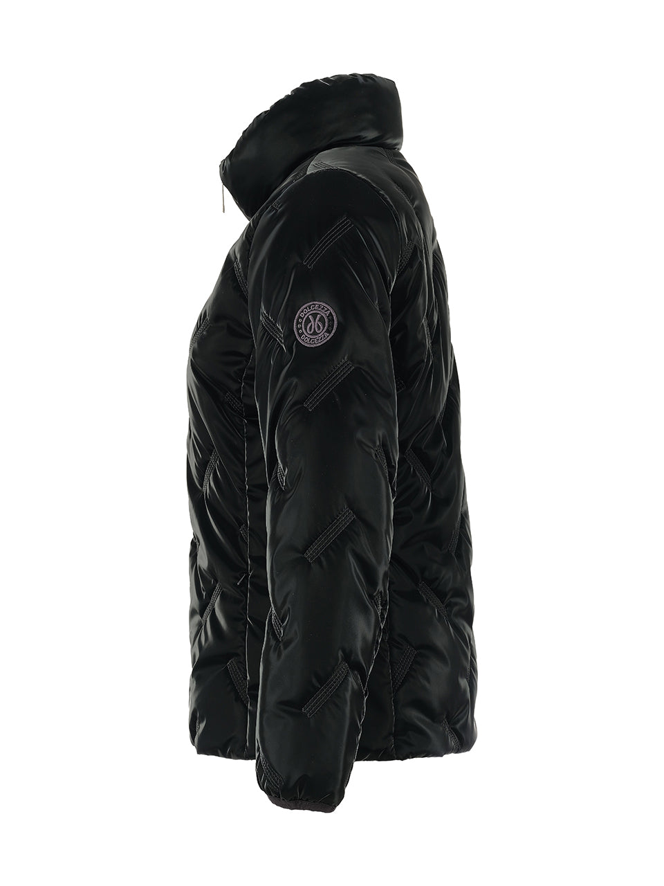 75805 BLACK Luster Taffeta Quilted Puffer Jacket