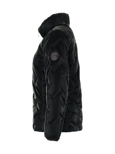 75805 BLACK Luster Taffeta Quilted Puffer Jacket