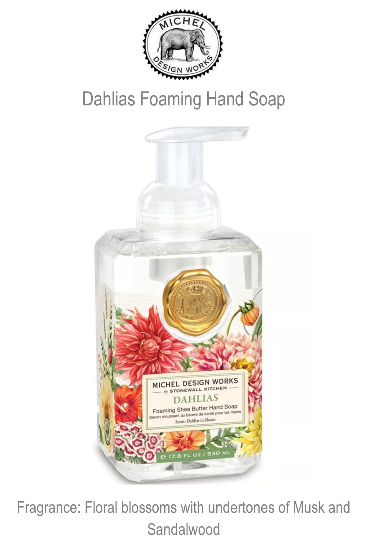 801418 MDW Dahlias Foaming Hand Soap