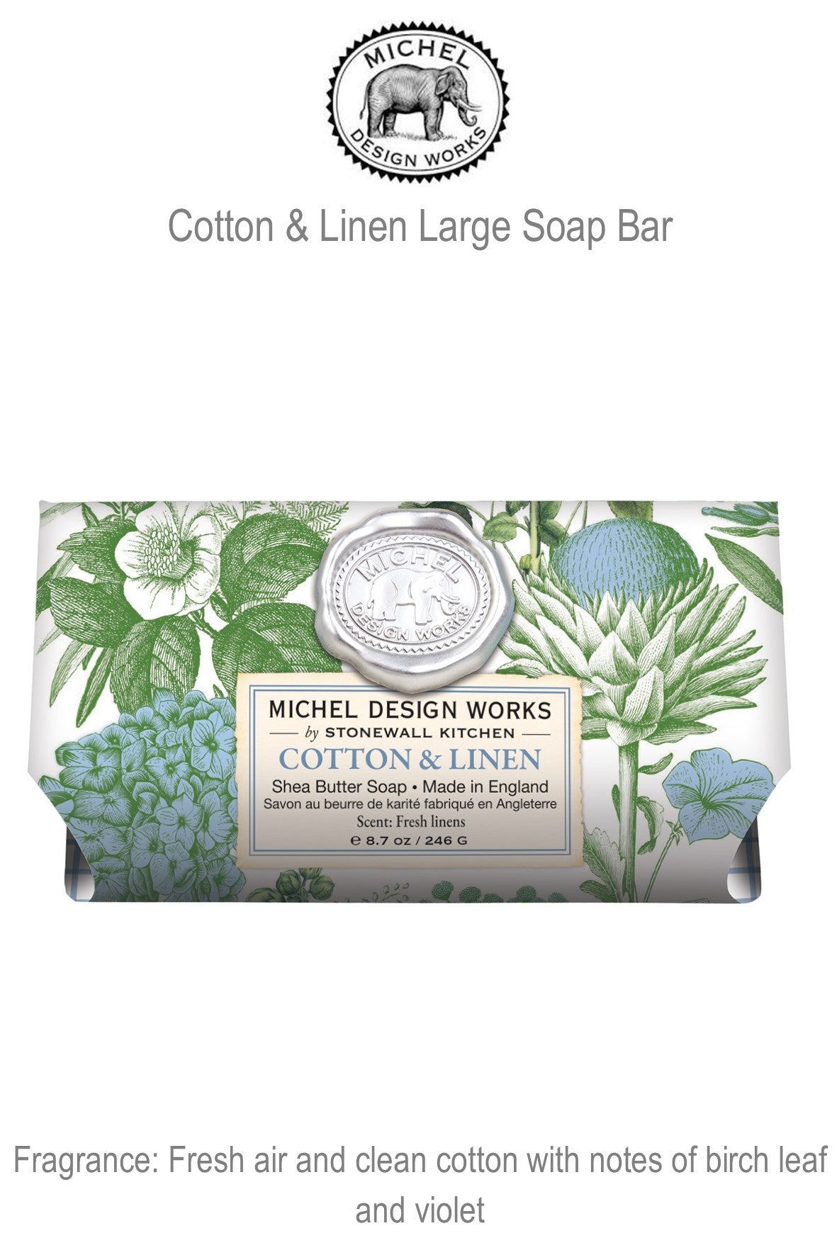 802417 MDW Cotton & Linen Large Soap Bar