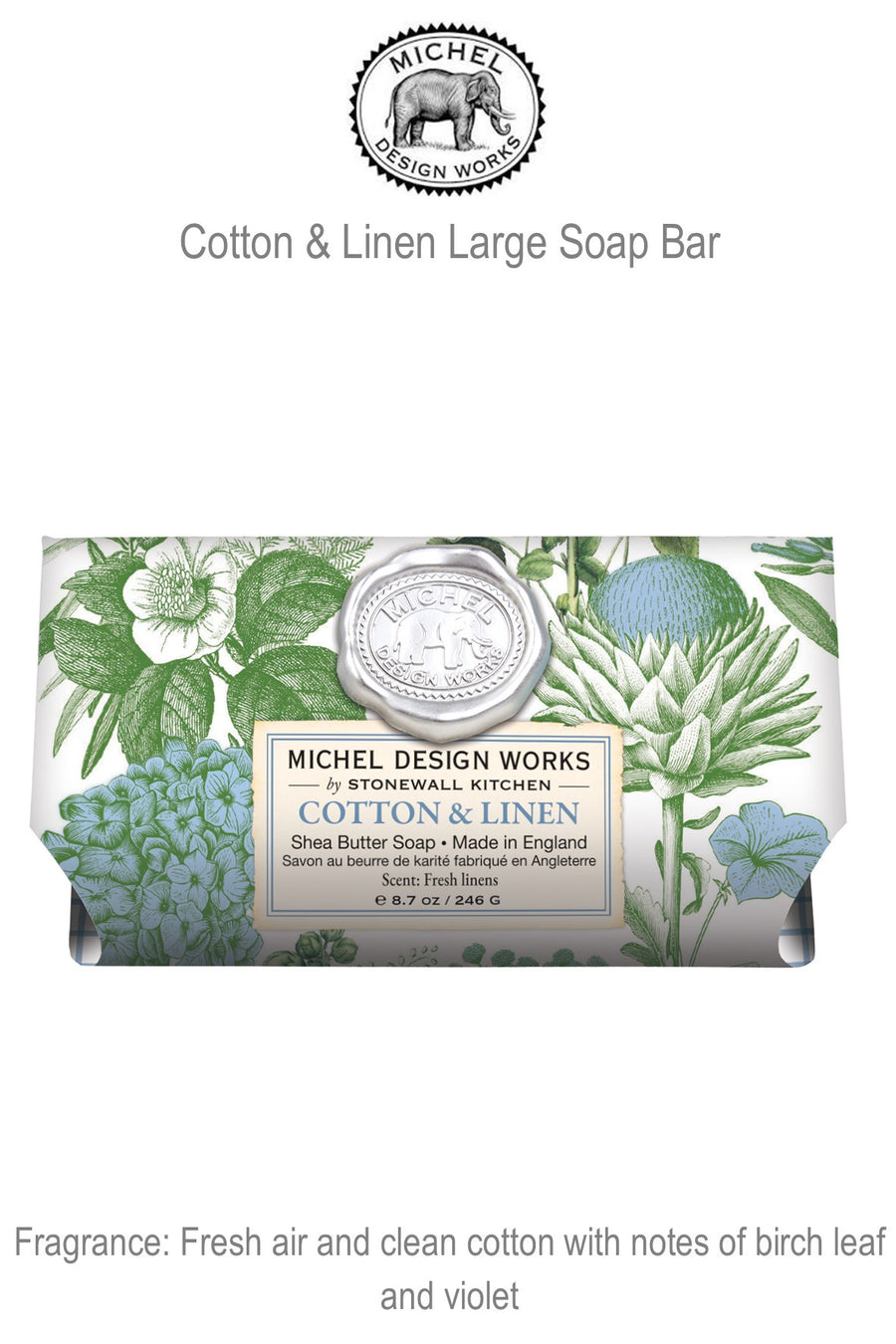 802417 MDW Cotton & Linen Large Soap Bar