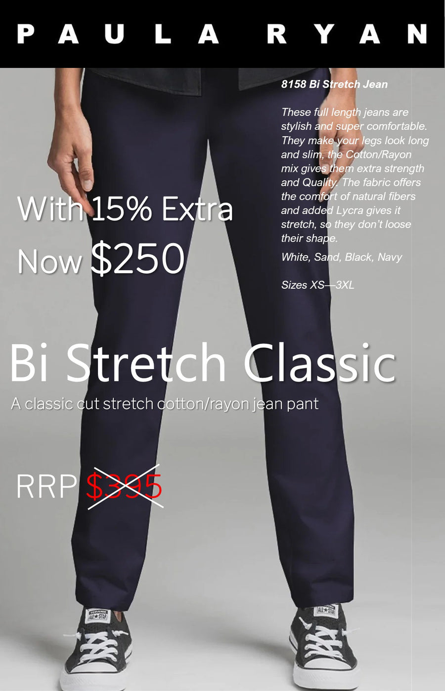 8158 NAVY Bi Stretch Jean
