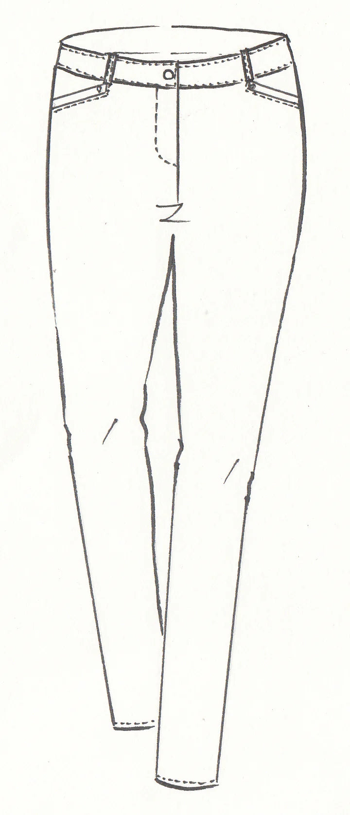 8158 WHITE Bi Stretch Jean