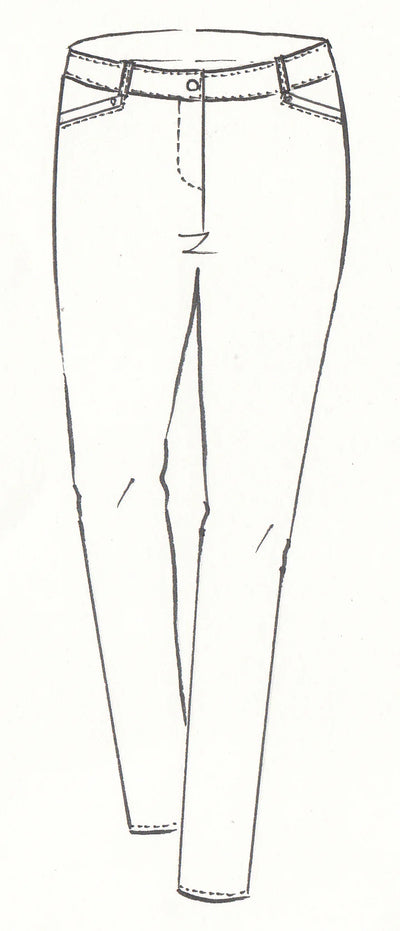 8158 WHITE Bi Stretch Jean