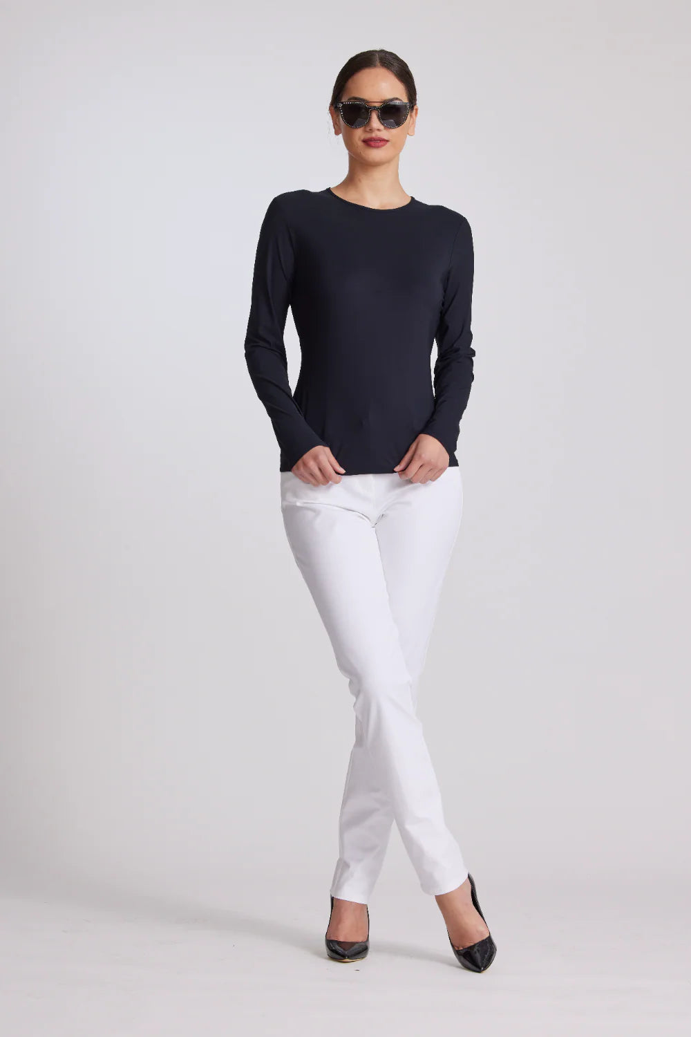 8158 WHITE Bi Stretch Jean