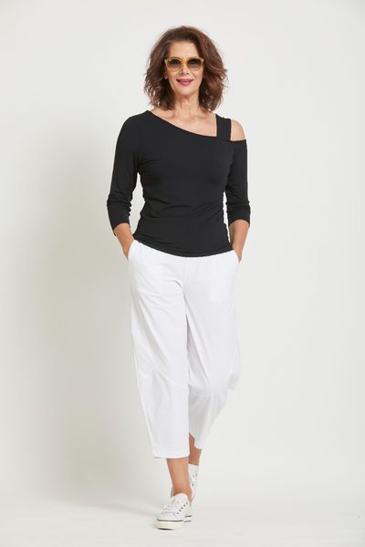 8202  Asymmetric  Neck MicroModal Top