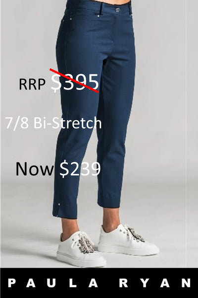 8429 NAVY Bi Stretch 7/8 Jean
