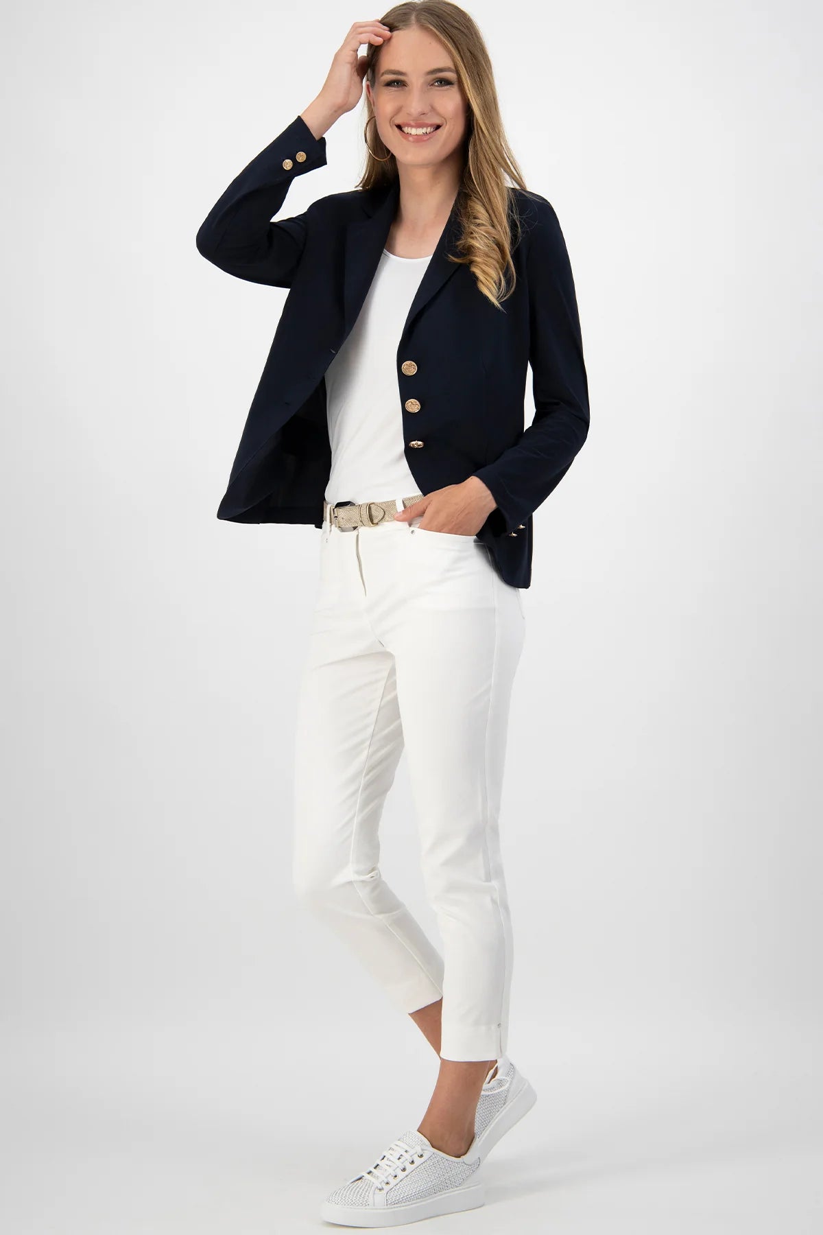 8429 NAVY Bi Stretch 7/8 Jean