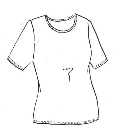 8437 WHITE Scoop Neck Microjersey Body Tee