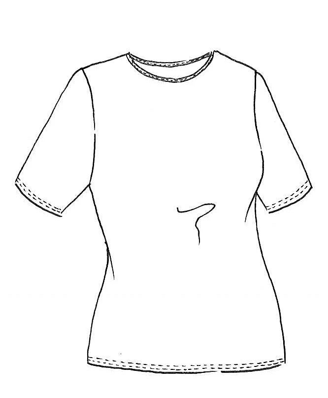 8445 BLACK Crew Neck Microjersey Body Tee