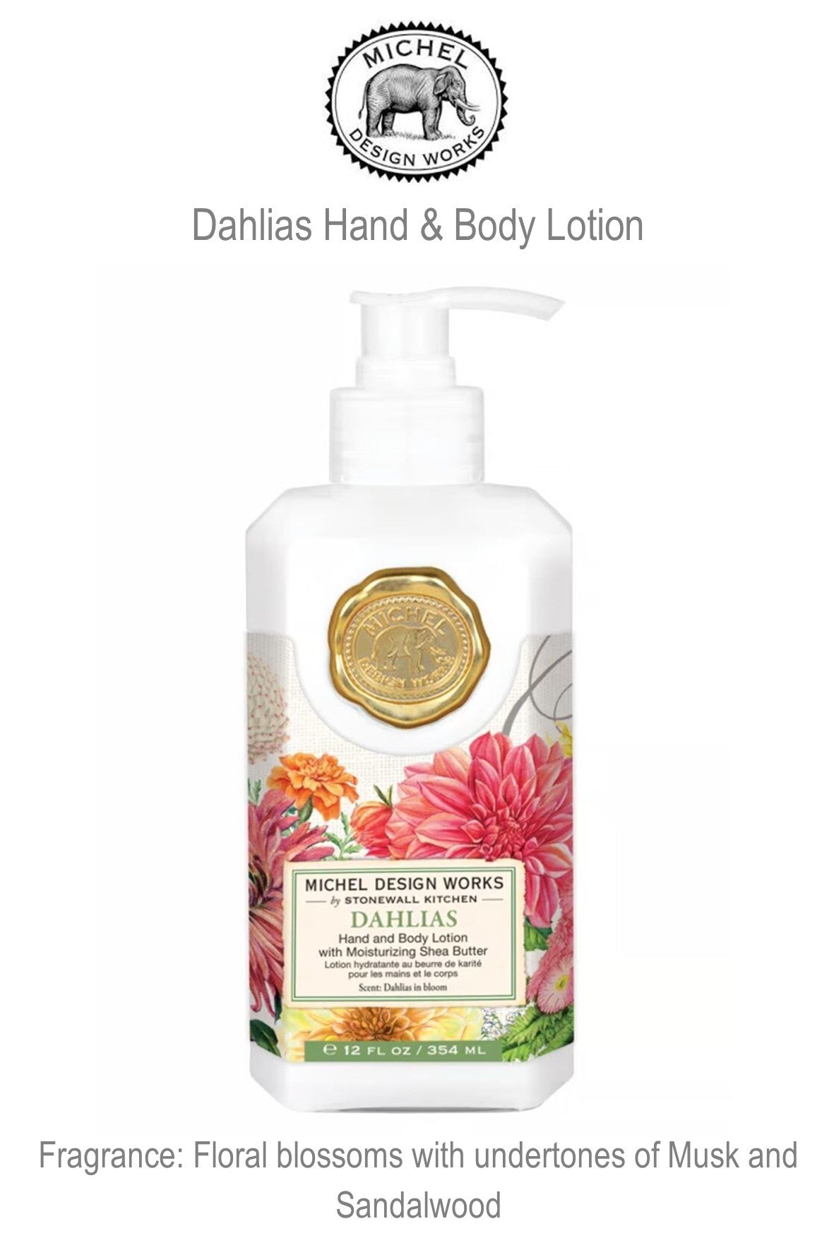 856418 MDW Dahlias Hand & Body Lotion