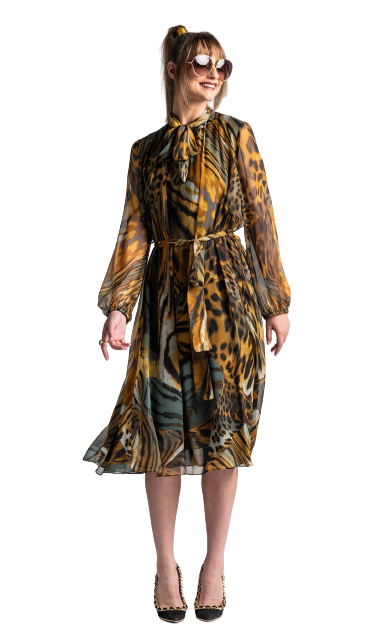 8623 Animalia Silk Dress