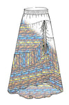 8672B Layered Tie Skirt