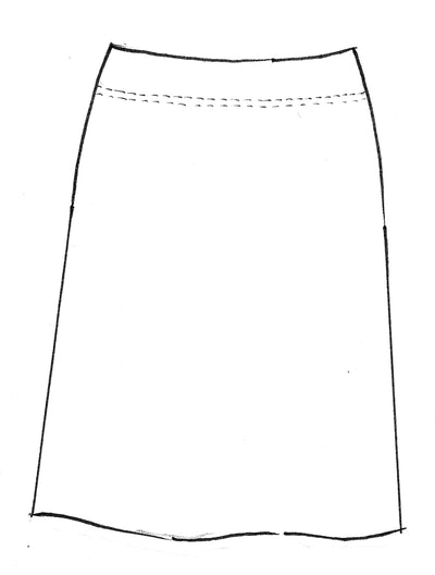 8707 A Line Knee Length Skirt