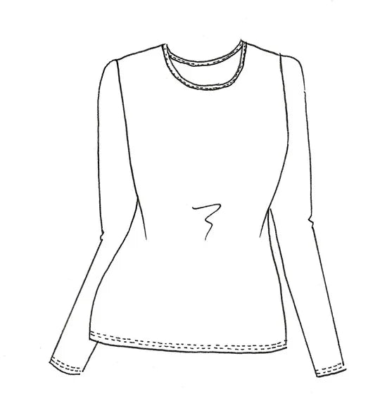 8732 Scoop Neck Long Sleeve Microjersey Body Tee