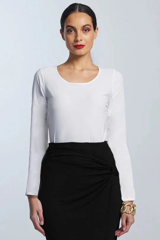 8732 Scoop Neck Long Sleeve Microjersey Body Tee