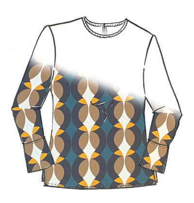 8768 Circles Print Top