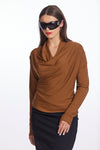 8785M Merino Deep Cowl Neck Top