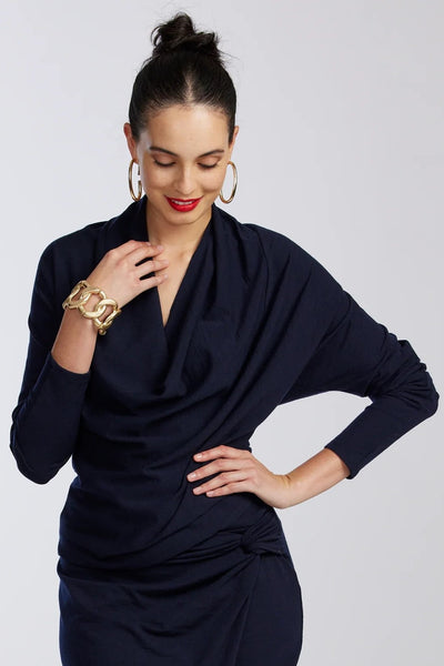 8785 Deep Cowl Neck Top