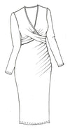 8788M Merino Side Gather Dress