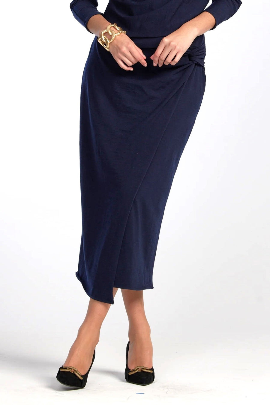 8792M Merino Twist Wrap Skirt