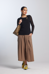 8828 Pocketed Microjersey Culottes