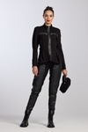 8853 Roma Zip Trim Flare Jacket
