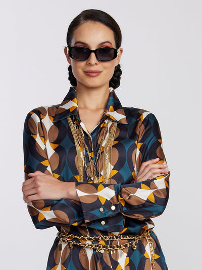 8859 Circles Fitted Shirt