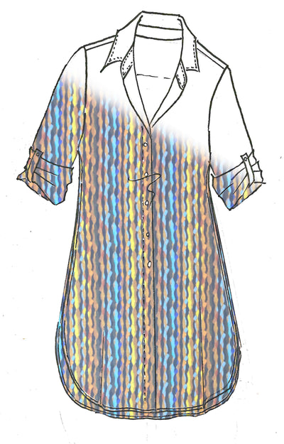 8903 Viv Print Overshirt