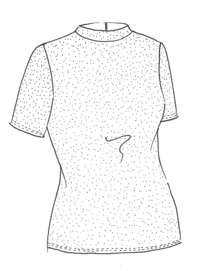 8931 WHITE Sheer Mesh Polo Tee