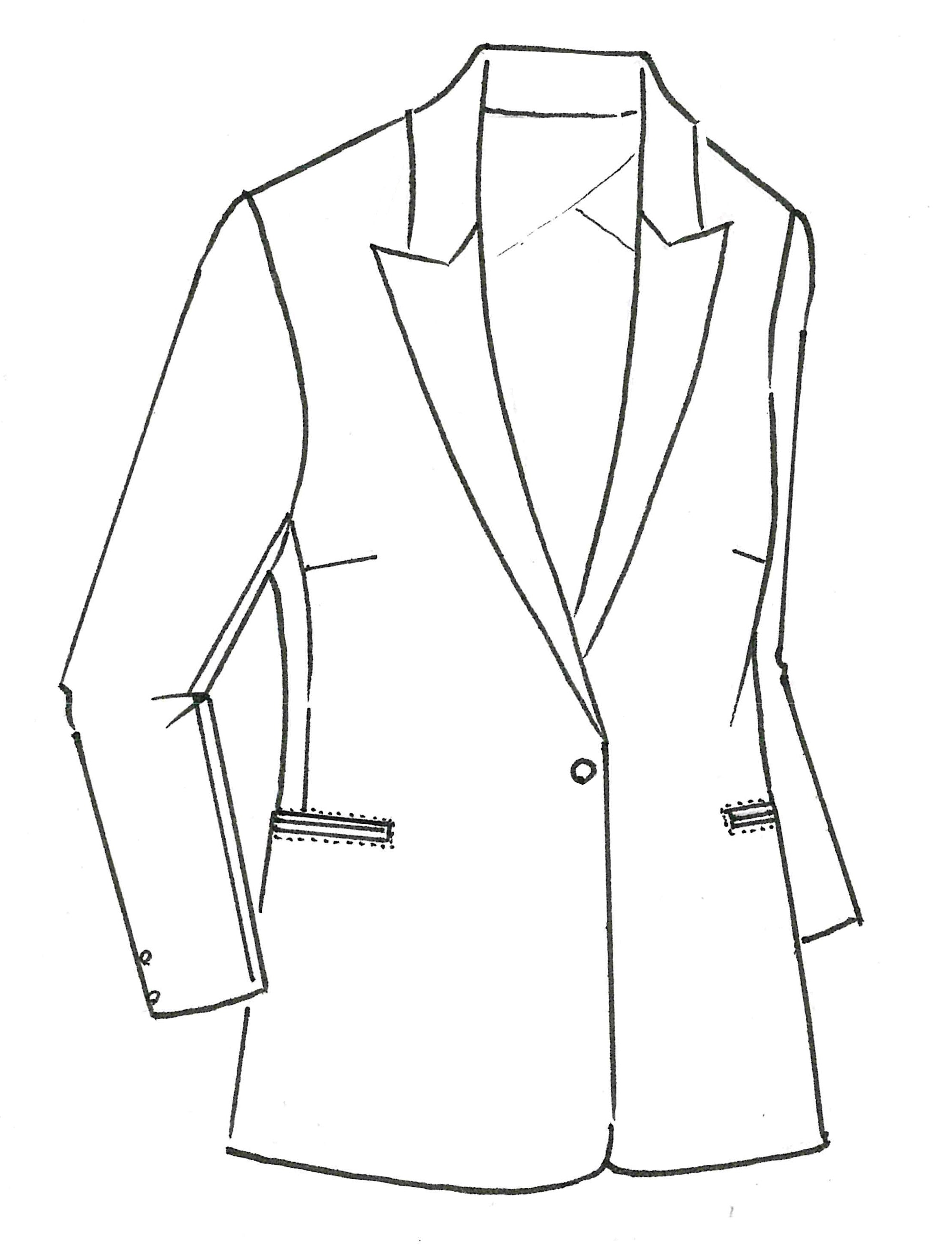 8934 Euro Suiting Half Lined Blazer