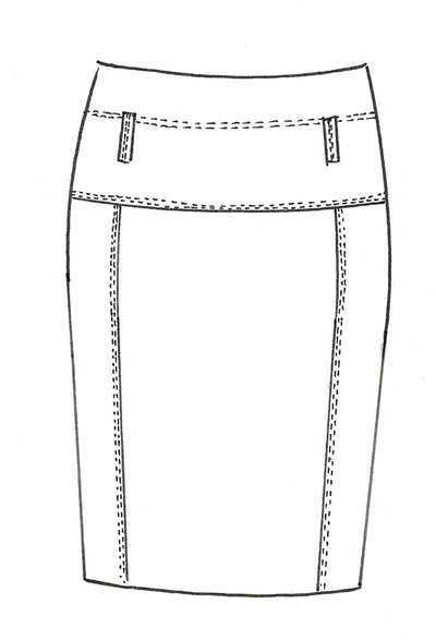 8958 Panelled Basque Skirt
