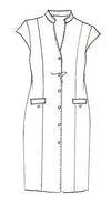 8959 Cap Sleeve Bonded Microjersey Dress