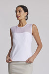 8963 Mesh Yoke Corset Top