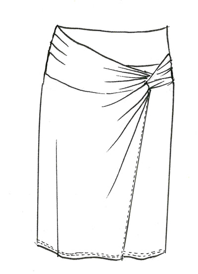 8966M MicroModal Short Wrap Skirt