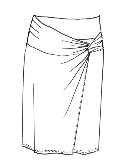 8966M MicroModal Short Wrap Skirt