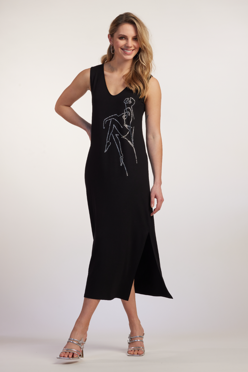 Bling jersey dress cheap