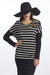 9115M Merino Bling Stripe Batwing Top
