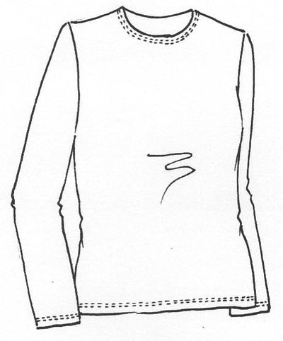 9497 Easy Fit  Long Sleeve MicroModal Crew