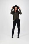 9901 BLACK Classic Taper Leg Curve Pocket Jean