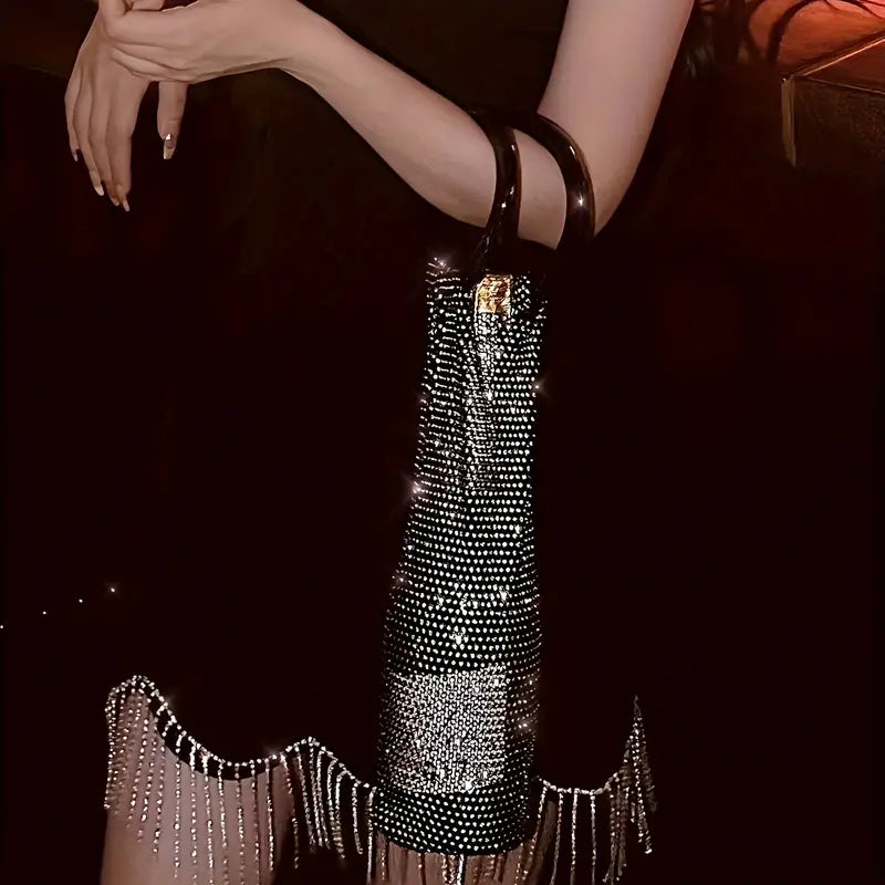 D0001 Diamante Champagne Carry Bag