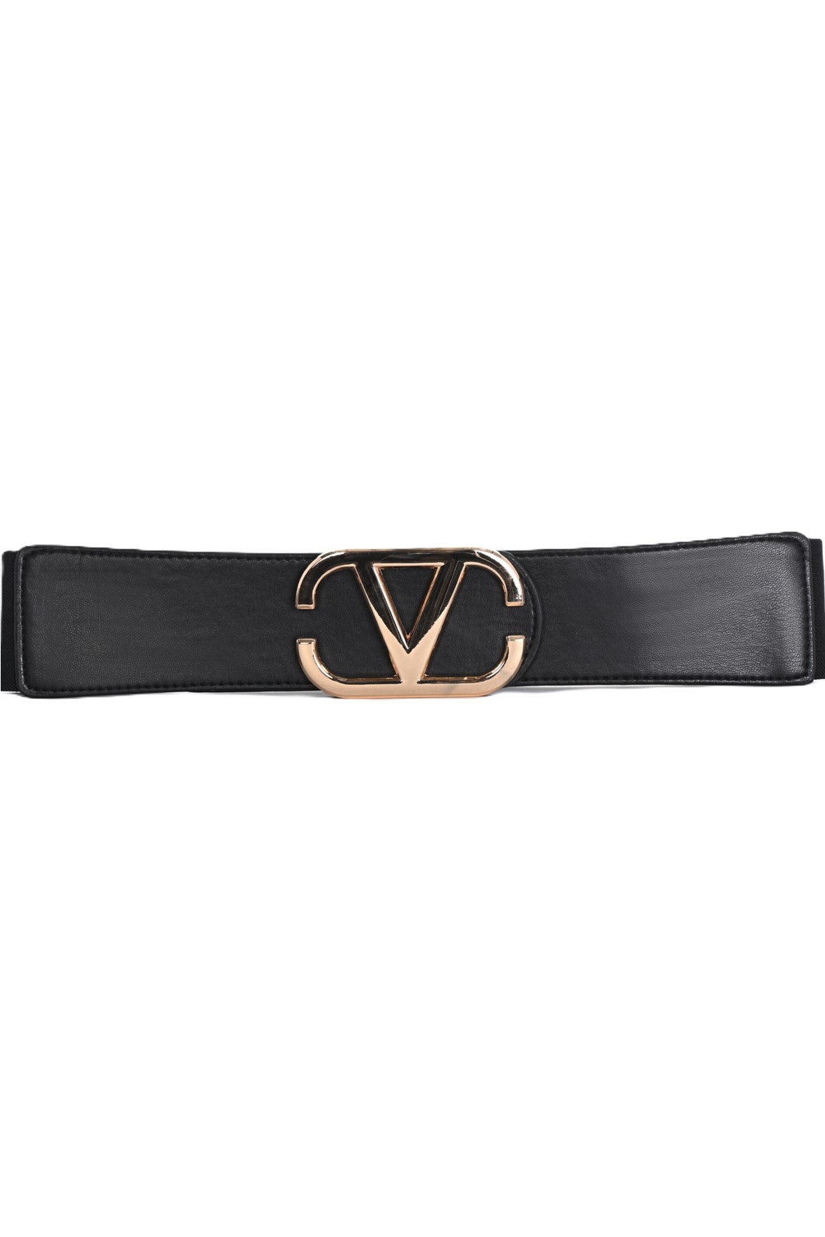 A25101 Gold V Buckle Elastic Back Belt